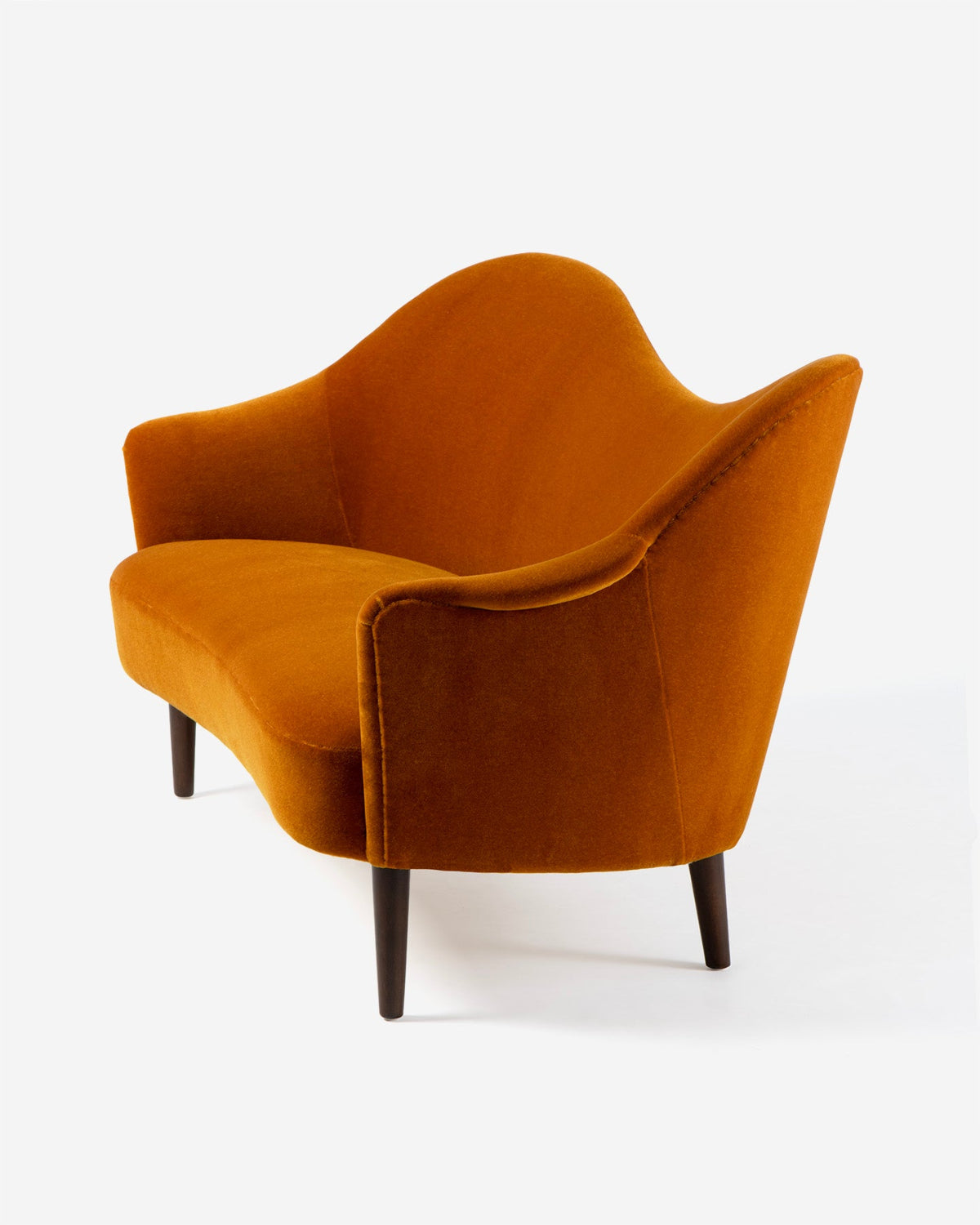 Brown armchair on a white background