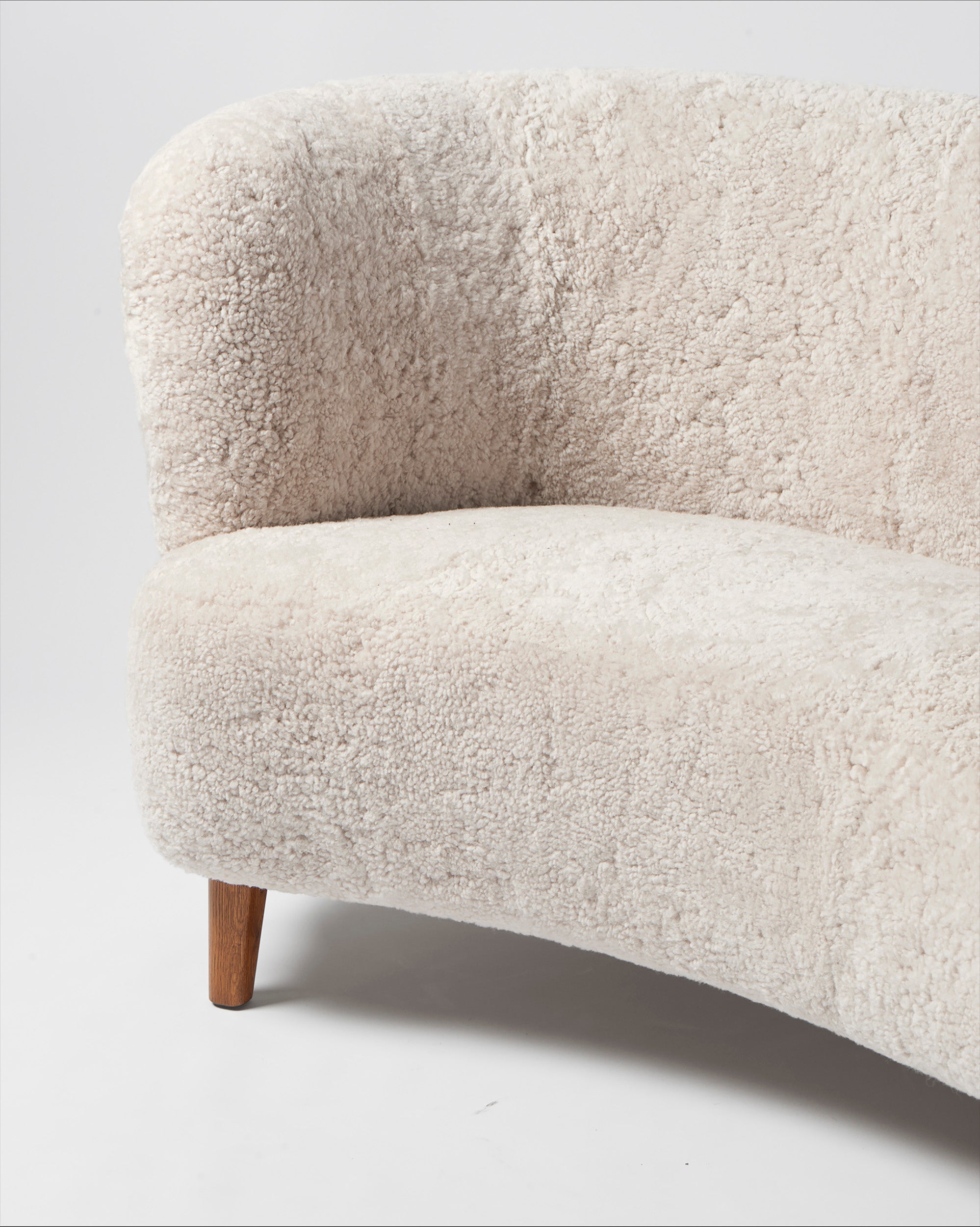 Curved Sheepskin Sofa