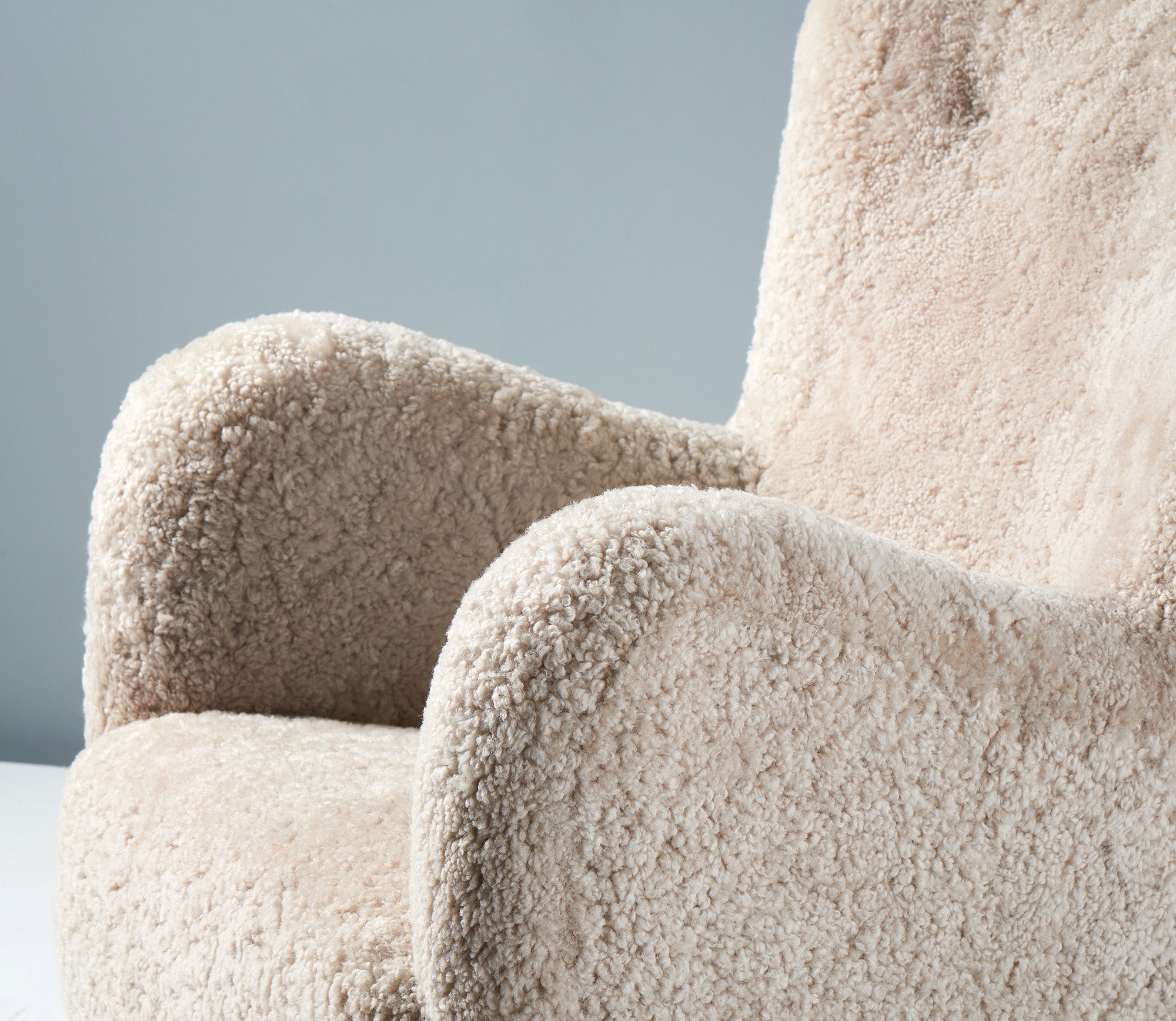 Tall Sheepskin Lounge Chair