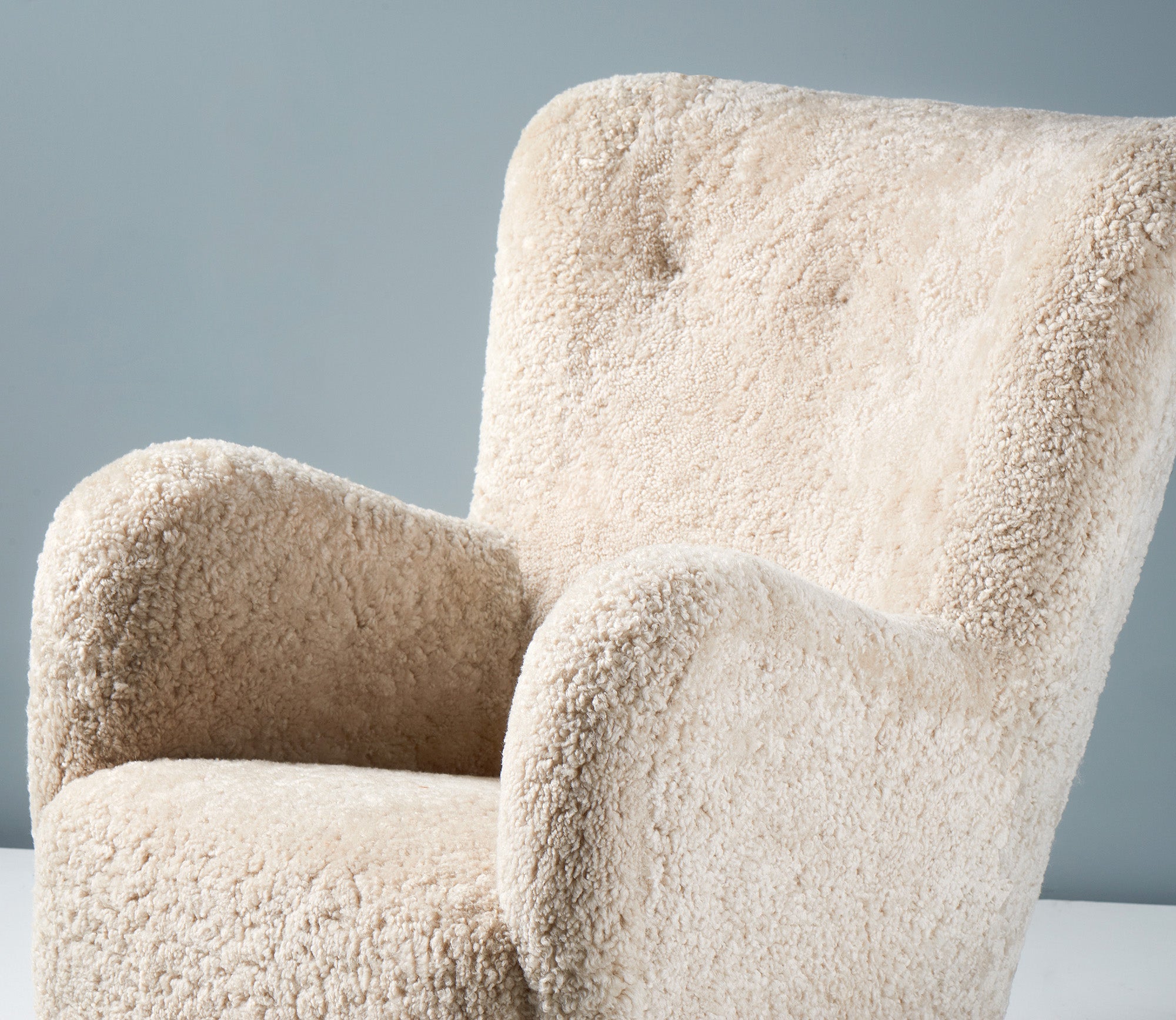 Tall Sheepskin Lounge Chair