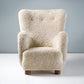Tall Sheepskin Lounge Chair