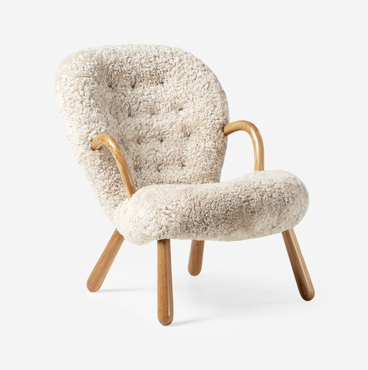 Clam Chair Moonlight Fumed Oak | Scandinavian Modern Furniture | Dagmar